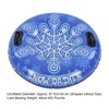 Snow Tube with Handle PVC 450lbs Load Bearing Blue White