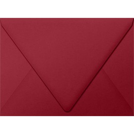 LUXPaper A7 Contour Flap Invitation Envelopes | 5 1/4" x 7 1/4" | Garnet Red | 80lb. Text | 50 Qty