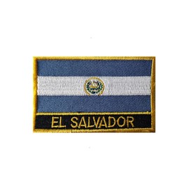 Ruoming 1 PCS El Salvador Flag Patches Iron On or Sew On Embroidered Tactical Military National El Salvador Patch (El Salvador)