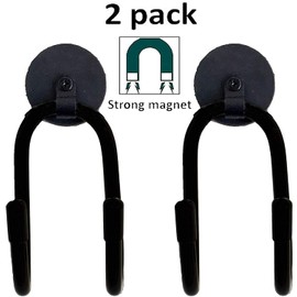AUXPhome 2/PK Magnetic Hooks, Strong Magnet Hooks Magnetic Hanger for Cowboy Hat, Hard hat, Cords,Tools,Bags,Towels, Shoes, Toys, Umbrella, Cap,etc - No Scratches to The Surface