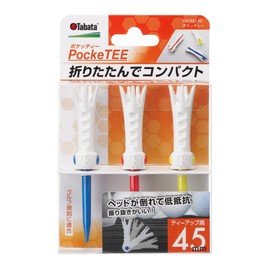 Tabata GV1421 Golf Tee, Plastic Folding Compact Pocket Tee, 45mm (1.77 Inches) 45
