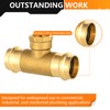 2-Pack HeSun Copper Pressure Fitting Tee, 1"PRESS x 1"PRESS x