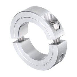 uxcell Double Split Clamp-On Shaft Collar for 1-1/4" Shaft, Two-Piece Clamping Collar, 2-1/16" OD, 1/2" Thickness, Aluminum Alloy Set Screw Split Collar Clamp