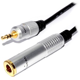 kenable Pure HQ OFC 3.5mm Jack to 6.35mm Jack Socket Adapter Cable 0.3m 30cm [0.3 metres]