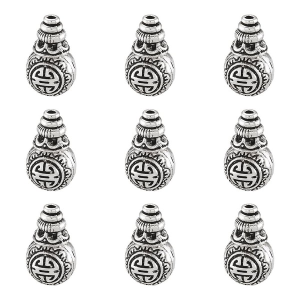 Craftdady 10Sets Tibentan Guru Beads 3-Hole T-Drilled Beads with Cone