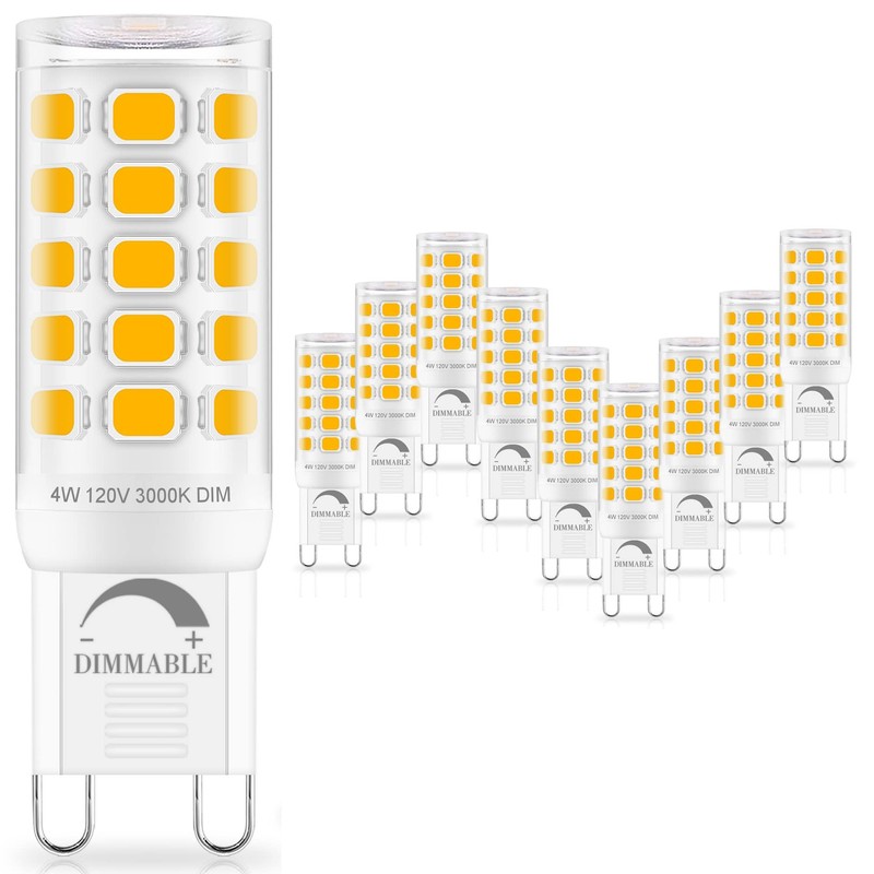 Sailstar Dimmable G9 LED Bulb 10 Pack, 3000K Warm White,