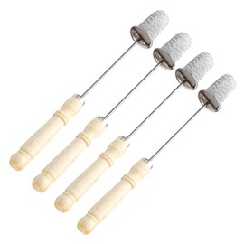 lasenersm 4 Pieces Fire Cupping Stick Stainless Steel Vacuum Cupping Rod Cupping Ignition Rod Vacuum Cupping Torch Fire Cupping Torch Fire Supplies with Wooden Handle, 24cm