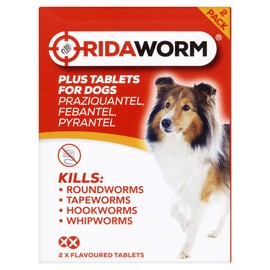 RidaWORM Dog Tablets, One Size, Pack of 2