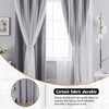 Anytime Home Curtains Blackout and Sheer Layered Solid Window Curtain