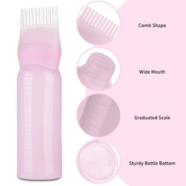 Root Applicator bottle Hair Oil Dispenser for Hair Dyeing Hair Coloring Hair Oil Applicator (Pink)