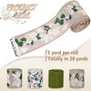 4 Rolls 20 Yards Magnolia Flower Wired Edge Ribbon Spring