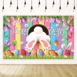 Yarcooly Easter Decorations Happy Easter Backdrop for Photography Christian Resurrection Easter Decorations and Supplies for Home Party