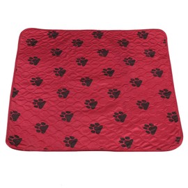 SOULONG Pee Mat Pads Dog Puppy Incontinence Pad Washable up to 60° Absorbent Reusable Waterproof 4-Layer Design (70 x 80 cm, Red)