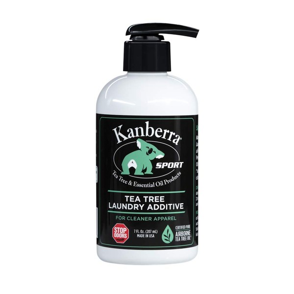 Kanberra Sport | Tea Tree Laundry Additive, Unscented | Odor and Stain Remover| All Natural, Water based, and Non-Toxic | Technical fabric and HE washing machine safe | Made in the USA. Stop odors nat