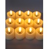 HOME MOST 12-Pack Flameless Votive Candles with Flickering Flame (White