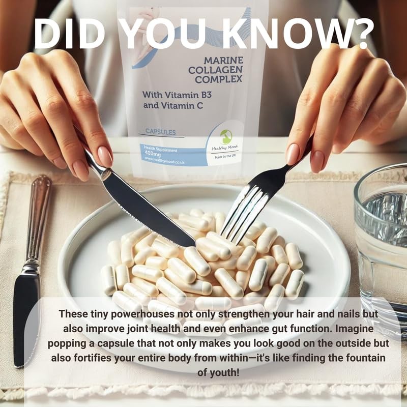 Marine Collagen 400mg Complex with Vitamin B3 and Vitamin C