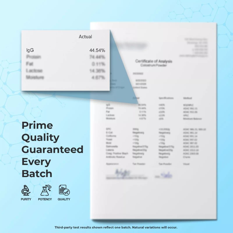 Prime Powders Colostrum Grade-A % , USA Grass-Fed - Unflavored