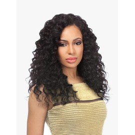 Sensationnel Empire Multi weave hair - Empire loose deep human hair straight curly style layered lengths - Empire Loose Deep Multi with 4x4 Closure (10 12 14 inch, 1B OFFBLACK)