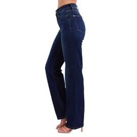 Judy Blue High Waist Straight Jeans 82627 (US, Numeric, 11, Regular, Regular, Dark Blue)