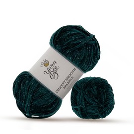 Yarn Bee 4 Medium Cotton & Metallic Polyester Yarn - 161 Yards - Teal Green