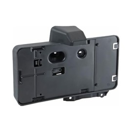 KarParts360 For Jeep Wrangler JK 2007-2018 License Plate Bracket | Rear | Black | Plastic/Steel | With Light | Excluded Light Lens