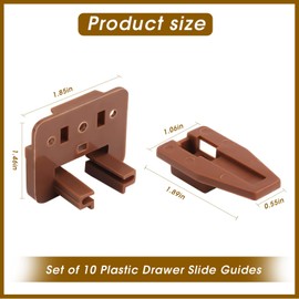 DERJDISF Drawer Slides Bottom Mount - 10 Sets of Easy-to-Install Dresser, Kitchen Drawer Slides for Home Improvement - Compatible with Various Furniture Manufacturers