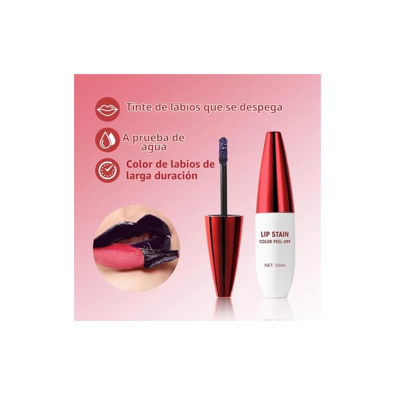 Peel Off Lip Stain, Delineador de Labios Despegable A Prueba