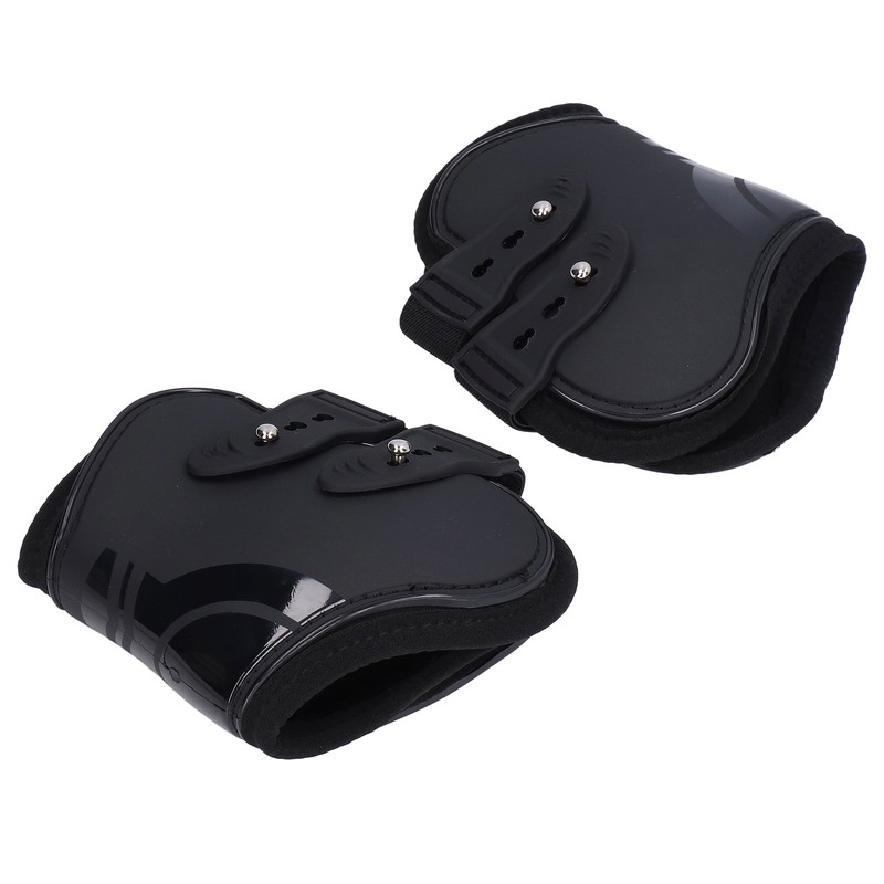 2Pcs Horse Tendon Boots Set Sturdy Adjustable PU Shell Tendon