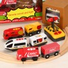 Remote Control Electric Train Toy Compatible with Wooden Track Car