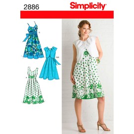 Simplicity Pattern 2886 Dress with Bodice Variations and Bolero Size 6-8-10-12-14
