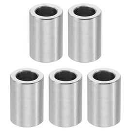 PATIKIL M5 Stainless Steel Spacers, 5 Pcs Metal Spacer Stainless Steel 5.1mm ID x 8mm OD x 12mm L Stainless Steel Spacer Screw Standoff Round for 1/5inch or M5 Screw Bolts