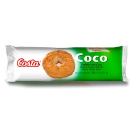 Costa Coconut Cookies - Biscuit Cookies with Tropical Coconut Flavor - 10 Snack Packs (4.4oz Each) - Perfect Treats for Kids and Adults, Ideal for Parties, Breaks, and On-the-Go Snacking