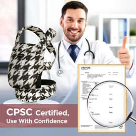 Momcozy Baby Carrier - Ergonomic, Cozy and Lightweight Carrier for 7-44lbs, Effortless to Put On, Ideal for Hands-Free Parenting, Enhanced Lumbar Support, Purehug for Infant to Toddler, Houndstooth