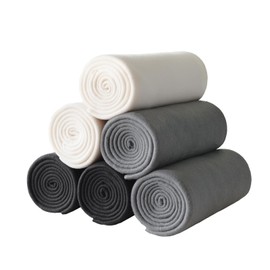 CZFZTXL Fleece Throw Blankets Lightweight Warm Soft Cozy Pet-Friendly Bulk Fleece Throw Blanket Solid for Home Bed, Sofa, Office, Gifts, Outdoor (Assorted 6, Pack of 6-50 x 60 inch)