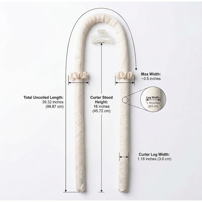 Heatless Curling Rod Headband for No-Heat Hair Styling – Soft