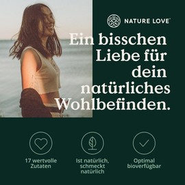 Nature Love NATURE LOVE? Green Superfood - 300g - 15 Superfoods und 2 Vitalpilze - u.a. mit Gerstengras, Spirulina & Moringa - Greens Pulver ohne Aromen, S?stoffe oder zugesetzten Zucker - vegan & laborgeprft