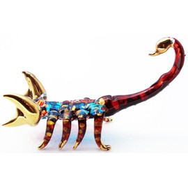 ThaiHonest Intricate Arachnid Art Hand-Blown Glass Scorpion Sculpture Unique Decor Accent Animal Figurine