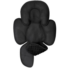 WINGHENLEE 2-in-1 Baby Carseat Head Support, Infant Car Seat Insert for Newborn Girls Boys, Soft Baby Neck Support and Body Cushion for Car Seat, Stroller, Bouncer (Black)