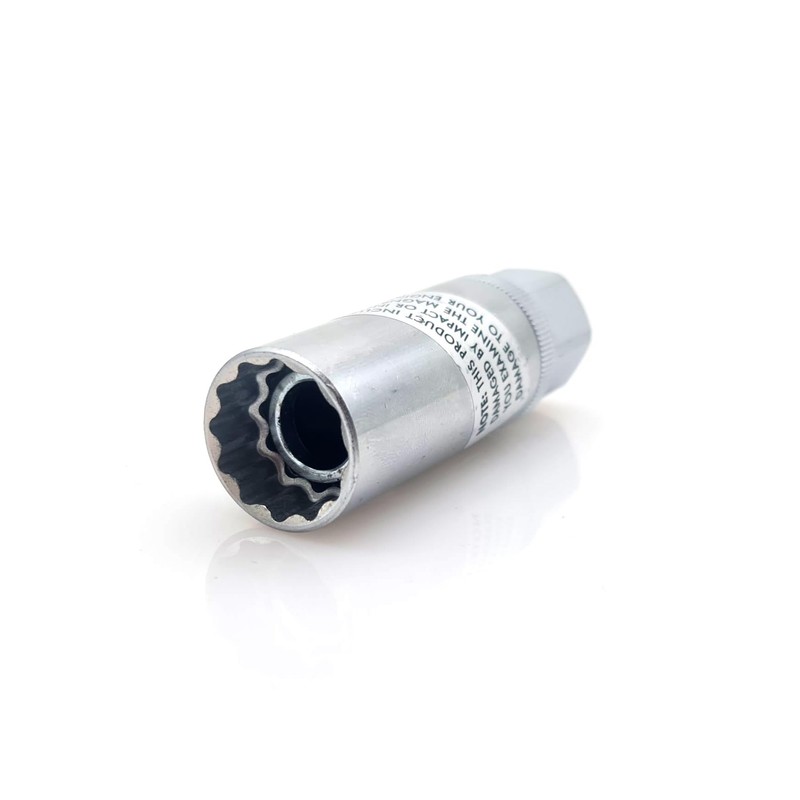 BIKE IT 18mm Magnetic Spark Plug Socket 3/8" Wrench Fitting