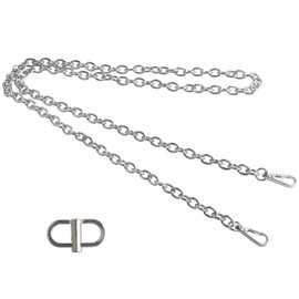 BEAULEGAN Chain Strap Replacement for Handbag Shoulder Crossbody Bag, 130 cm Long, with an Adjustable Clasp (Silver)