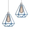 LEDSone Modern Geometric Diamond Pendant Lamp Ceiling Light Metal Wire