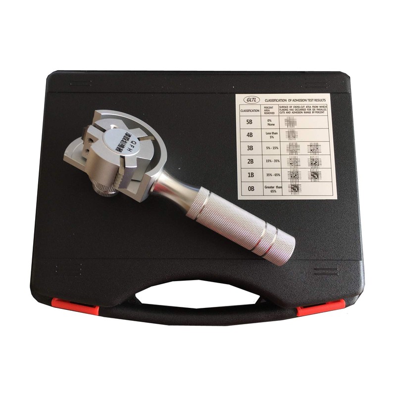 Cross Hatch Adhesion Tester Kit with Rotating 3-Blade Head &
