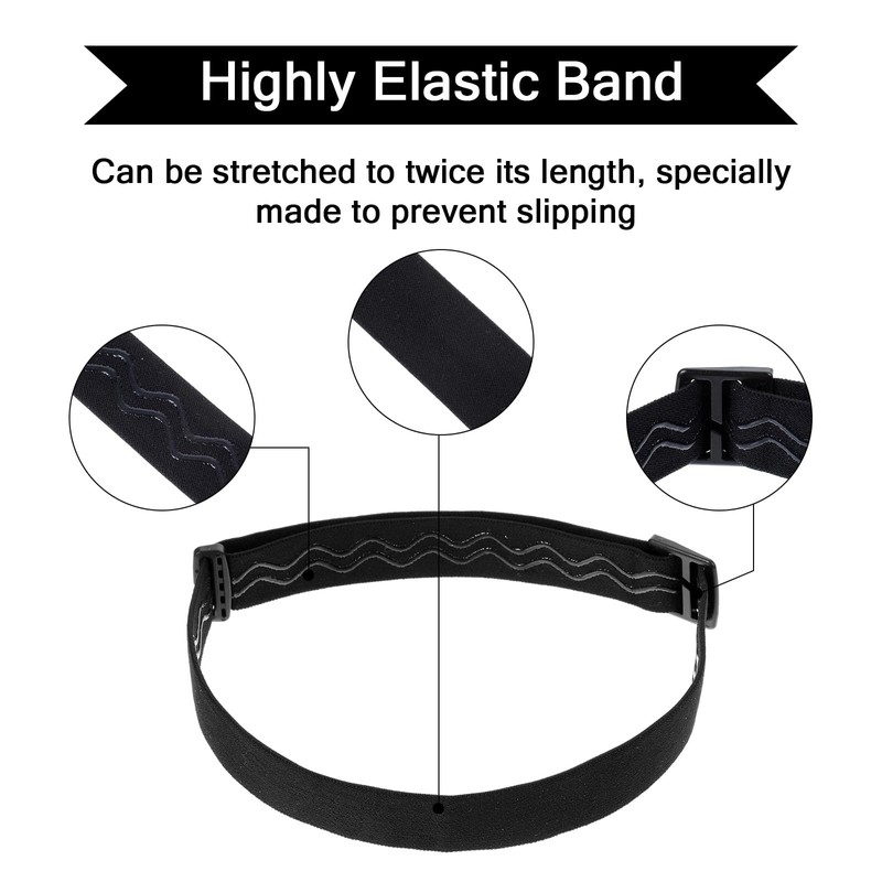 GEEHUA Pack of 2 Elastic Headlamp Band, Adjustable Replacement Holder