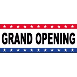GRAND OPENING Vinyl Banner Sign 2x6 ft  - USA