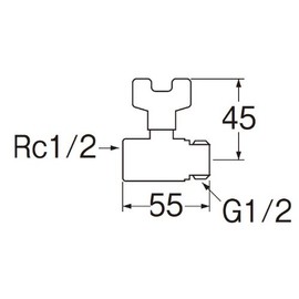 SANEI Straight Ball Valve Nominal 13