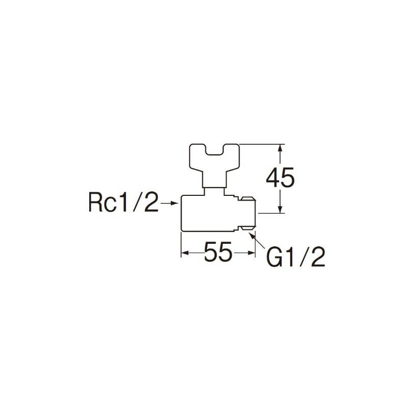 SANEI Straight Ball Valve Nominal 13