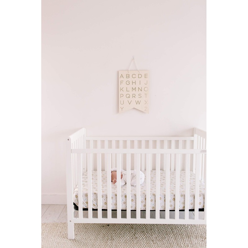 Premium Fitted Knit Crib Sheet/Toddler Sheet"Chip" by Copper Pearl