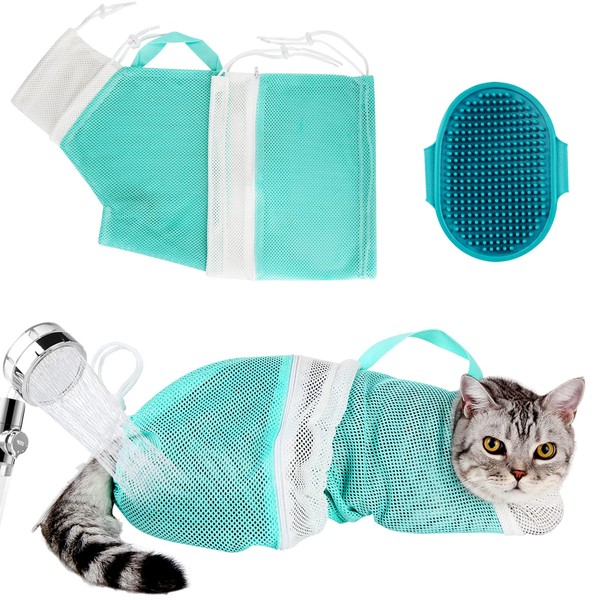 Ameami Cat Bag for Bathing Set with Cat Grooming Washing