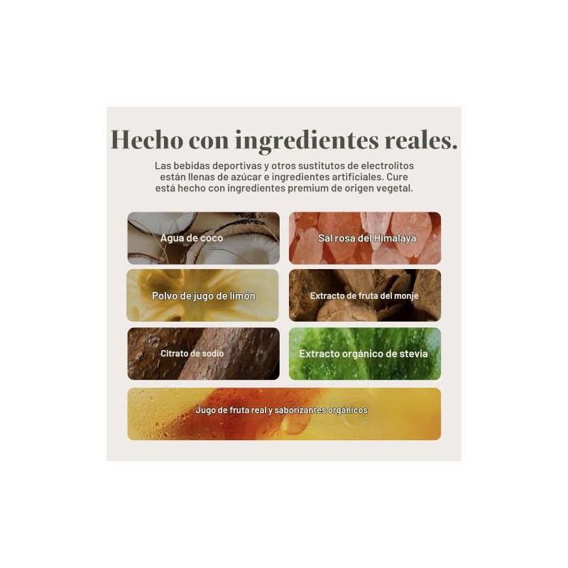 Mezcla de hidratación para curar | Polvo de electrolito orgánico