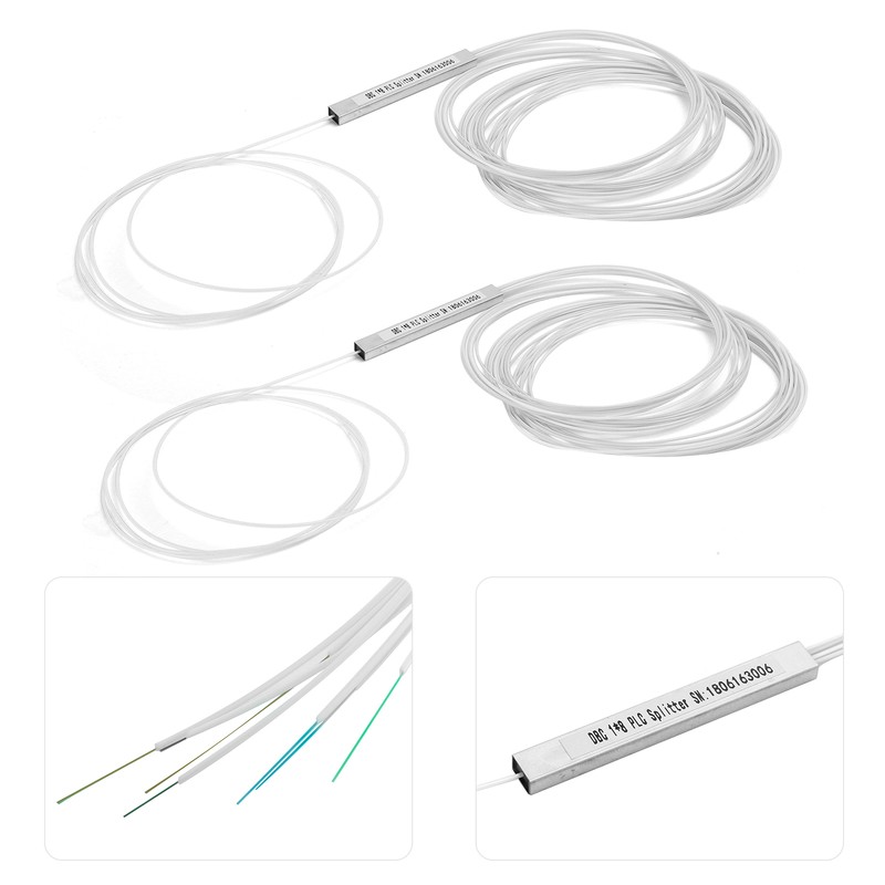 2Pcs PLC Splitter Bare Fiber No Connector Single Mode Power